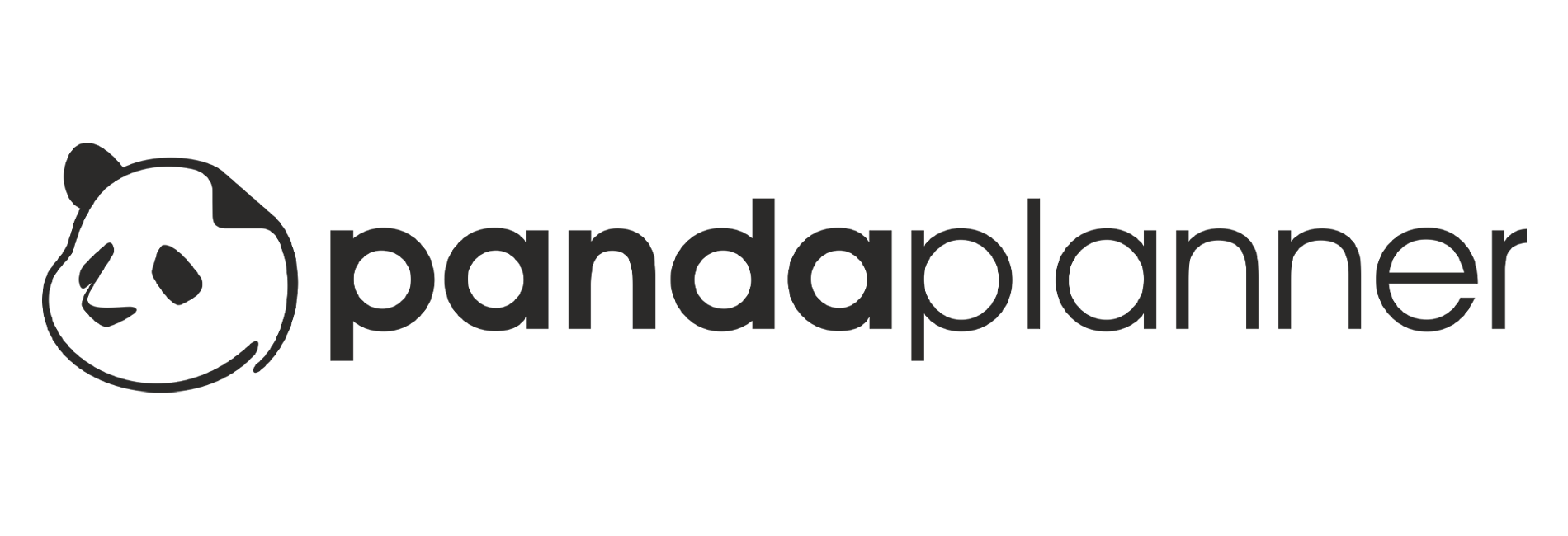 panda-planner-logo-black Panda Planner Logo (Black panda face icon and black text)